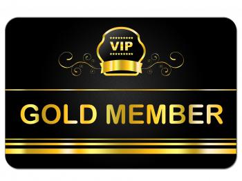 Gold Member Shows Very Important Person And Card