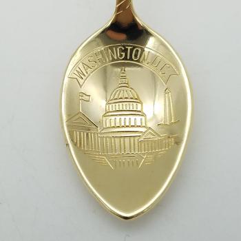 Vintage Washington D.C. US Capital Gold Tone & Blue Enamel Souvenir ...
