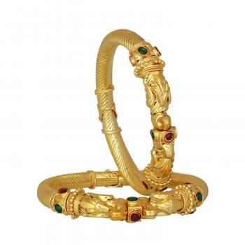 Buy YouBella Traditional Jewellery Gold Plated Bangles Jewellery for ...