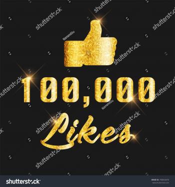 Golden Glitter 10000 Likes Text Thumbs Stock Vector 750654670 ...