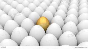 Golden Egg And White Eggs Stock Animation | 7498200