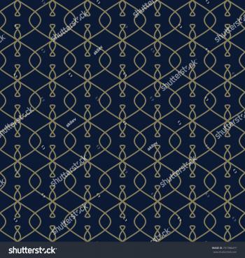 Lattice Pattern Golden Openwork Background Decorative Stock Vector ...