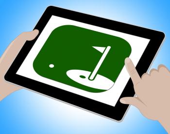 Golf Online Shows Internet Golfer 3d Illustration