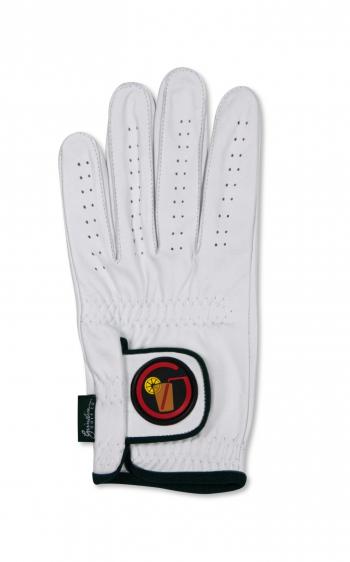 Circle Tea Logo - White Cabretta Leather Golf Glove – Grindin' Golf Co.