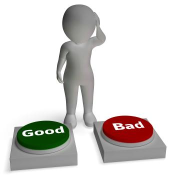 Good Bad Buttons Shows Approve Or Reject