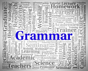 Grammar Word Indicates Rules Of Language And Foreign