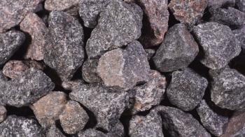 Crushed stone close-up. Granite gravel. Rubble in motion Stock Video ...