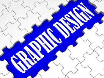 Graphic Design Puzzle Shows Digital Creativity
