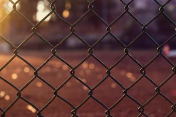 Gray Metal Chain Link Fence Close Up Photo