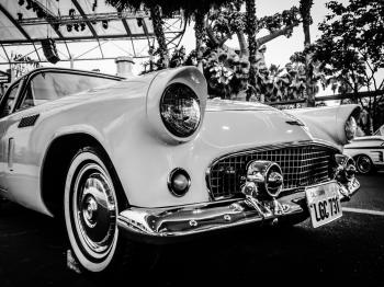 Gray Scale Photography of Car