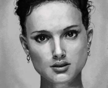 Natalie Portman Grayscale