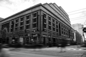 Grayscale Photography of City Building