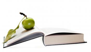 Green Apple on Book