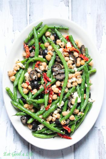 Green bean chickpea salad