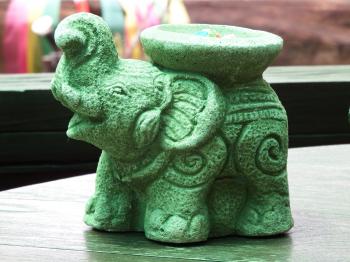 Green Elephant Ornament