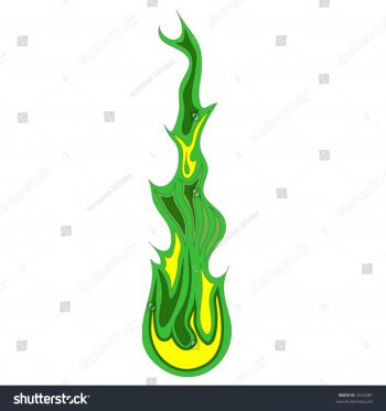 Green Fireball On White Back Stock Vector 2532281 - Shutterstock