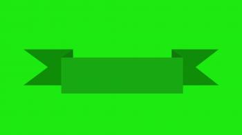 Animated Blue Ribbon Banner on green screen chroma key. Motion ...
