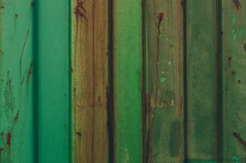 Green Rusted Metal Container Texture