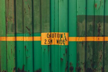 Green Rusted Shipping Container