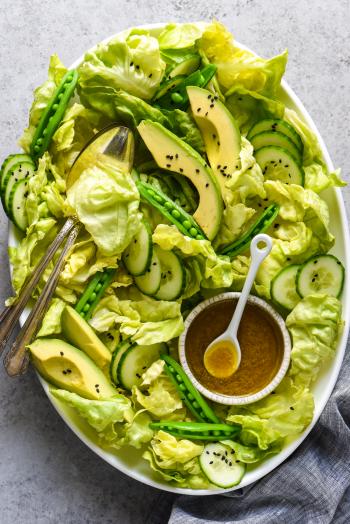 Great Green Salad with Miso Dressing - Foxes Love Lemons