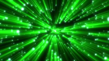 Green Stars Shine Rays Particles Spheres Abstract Motion Background ...