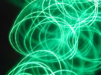 Green swirls light