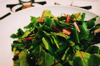 Warm Beet Greens with Grapefruit | Suitcase Foodist
