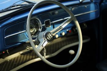 Grey Classic Car Steering Wheel