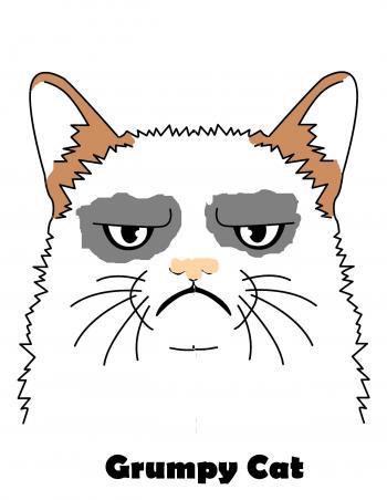 Grumpy cat clipart