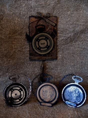 annes papercreations: Tim Holtz Pocket watch cards and grunge tag card