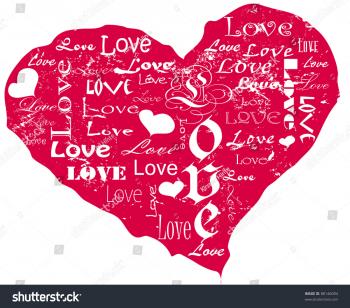 Love Design Grungy Heart Stock Vector 88146094 - Shutterstock