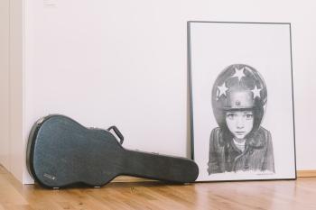 Guitar Case and Drawing