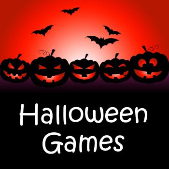 Halloween Games Shows Trick Or Treat And Celebration
