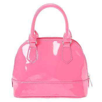 Kids Pink Vinyl Satchel Handbag | Claire's US