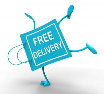 Handstand Free Delivery Shopping Bag Showing No Charge Or Gratis To De