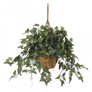 Amazon.com: Nearly Natural English Ivy Hanging Basket Silk Plant ...