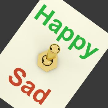 Happy Sad Switch Showing That Happiness Is Important