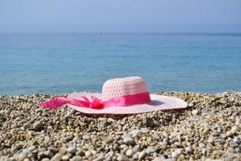 Hat near the sea