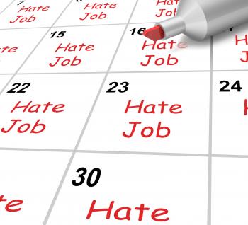 Hate Job Calendar Shows Loathing Work And Workplace