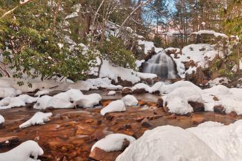 Hawk Falls Winter Stream - HDR