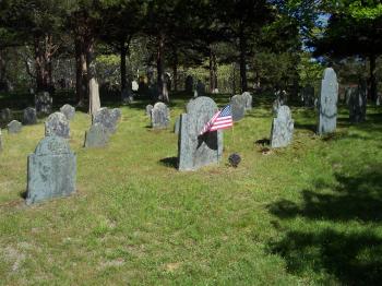 Headstone with Flag