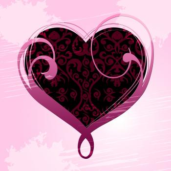 Heart Background Indicates Valentines Day And Affection