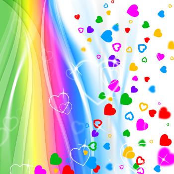 Heart Background Indicates Valentines Day And Backdrop