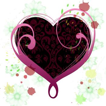Heart Background Means Valentines Day And Abstract