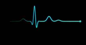 EKG Line / EKG Monitor / EKG Machine / Heart Health. Blue ECG ...