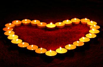 Heart of candles