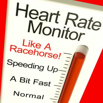 Heart Rate Monitor Very Fast Showing Quick Beats