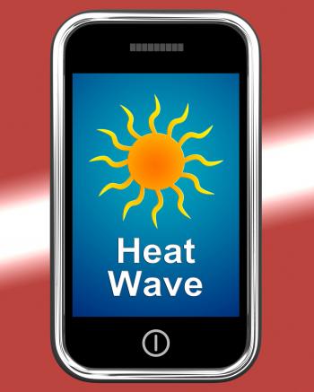 Heat Wave On Phone Means Hot Weather