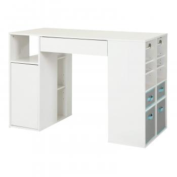 Amazon.com: South Shore Crea Pure White Counter-Height Craft Table ...