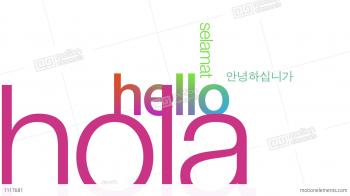 Hello In Different Languages Stock Animation | 1117681